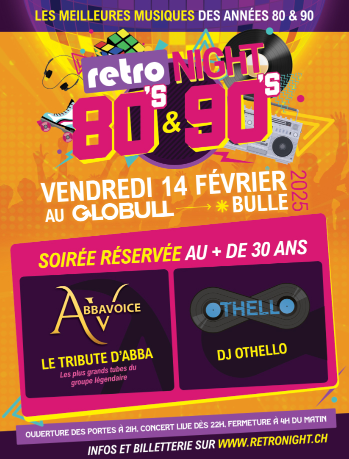 Retro Night du 14 février 2025 à Globull