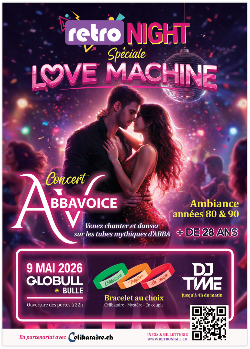 9 mai 2026 à Globull avec le concert du tribute ABBA Voice